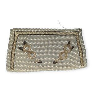 Vintage La Regale Japan Beautifully Beaded Clutch Bag with Zipper Closure